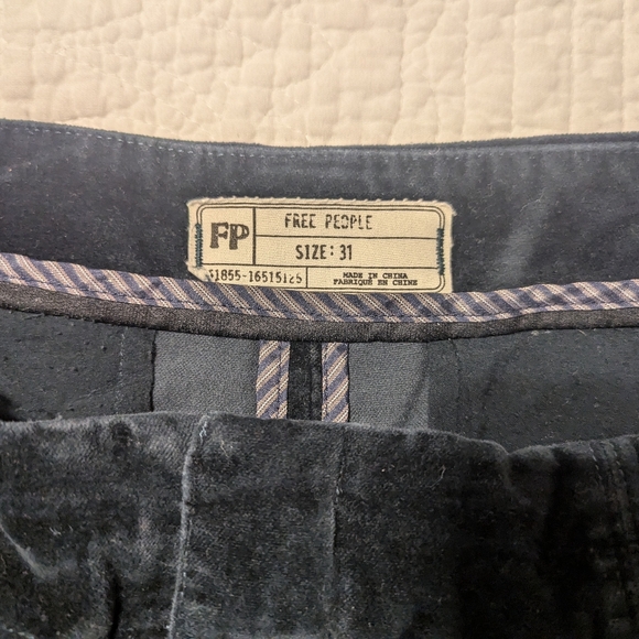 Free People dark green velvet flare size 31 - Picture 2 of 10
